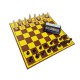 Profesjonalny Zestaw Turniejowy nr1: szachownica tekturowa + figury drewniane Staunton nr 5 + zegar elektroniczny DGT 2010 (Z-23)
